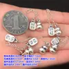 Colgante de Plata Pura S999 con Borla para Atraer la Fortuna Cadena Pulsera de Cristal Tejida a Mano Collar Accesorios Hechos a Mano DIY