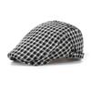 Gorra de tela de cuadros finos ligera retro, Gorra casual transpirable estilo callejero juvenil artístico, Gorra de pintor estilo Hong Kong para mujer, Gorra de cuadros para hombre