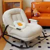 Sillón Mecedor Perezoso, Sofá Perezoso, Silla para Siestas de Balcón en Casa, Sala de Estar, Sillón Reclinable de Ocio, Sillón Mecedor de Ocio