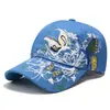 Gorra Popular Transfronteriza para Mujer en Moda Otoño e Invierno Gorra de Béisbol Bordada con Mariposa de Lentejuelas Gorra con Visera Bordada Protección Solar Sombrero para el Sol
