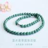 Cadena de Cuentas Azules de Agua de Jade Natural Grado A Guan Yu Collar de Cuentas Redondas de Jadeíta 8 mm Transmisión en Vivo de Comercio Electrónico Venta al por Mayor S5092302