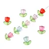 Pétalos de Tulipan de Acrílico Hojas Cuentas de Mano Material Pulsera Pendientes DIY Joyería Accesorios Decorativos Venta al por Mayor