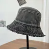 Nuevo Sombrero de Pescador de Mezclilla Desgastada Retro para Mujer, Sombrero de Cubo Lavado Simple para Protección Solar al Aire Libre en Verano