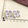 [Manor Lavanda] Pendientes retro franceses morados de aceite para mujer, súper temperamento de hada, pendientes dulces de flores, pendientes