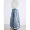 Jeans Masculino Moderno com Estampa de Letras Masculino Solto Reto Perna Larga Vibe de Alto Padrão Bonito Rebelde Americano Retro Versátil