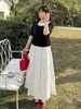 Falda de Línea A tipo Globo de Cintura Alta para Tallas Grandes con un Diseño Elegante, Nuevo Estilo Primavera 2026, Cintura Elástica, Falda Midi Favorecedora y de Moda 214179
