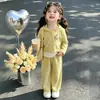 Sudadera Casual Estilo Coreano para Niñas Conjunto de Dos Piezas de Dibujos Animados 2026 Nueva Moda Infantil Atuendo Elegante para Niña Ropa de Otoño