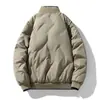 Invierno Nuevo Abrigo Chaqueta de Algodón Hombre Tendencia Uniforme de Béisbol Sencillo Versátil Cuello Alto Chaqueta Acolchada de Algodón