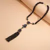 Collar con Borla de Flor de Pedrería y Perlas de Cristal Transfronterizo Europeo y Americano, Cadena de Suéter Vintage de Nicho, Accesorio de Lujo Ligero de Gama Alta