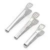 Pinzas para Bistec de Tres Líneas de Acero Inoxidable Pinzas para Barbacoa Pinzas Multifuncionales para Cocina Horneado Alimentos Pan Pinzas para Compartir Comida de Cafetería