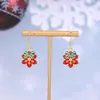 Brincos de Gota de Óleo Papai Noel Desenho Animado Europeu e Americano Série de Natal Personalidade Transfronteiriça Brincos de Alce Pão de Gengibre para Mulheres