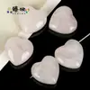 Nueva Serie de Piedras Naturales Corazón con Agujero Central Piedra Semipreciosa Regalo Accesorios para Joyería DIY Accesorios para Joyería con Forma de Corazón