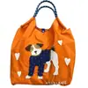 Bolsa de Lona Bordada Ecológica Grande Capacidade Nylon Transversal Tote Bolsa de Ombro para o Dia a Dia Compras Bolsa Tote