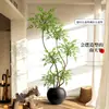 Planta Nandina Aterrizaje Planta en Maceta Interior Grande Biónica Verde Adornos Sala de Estar Lujo Ligero Flor Decorativa Árbol Falso