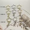 Estrella de cinco puntas 30 mm con cadena en forma de 8 aleación de zinc proceso de coloración por galvanoplastia colgante acrílico de muñeca felpa
