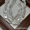 Piezas Planas de Perlas Barrocas de Vidrio, Perlas de Forma Irregular, Accesorios de Collar Hechos a Mano de Alto Brillo Disparados Artificialmente, Cuentas Sueltas para Manualidades