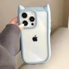 Orelhas de Gato Desenho Animado Fofas Adequadas para Capa de Celular Iphone18Promax Transparente Apple 17 Acrílico 16 Cobertura Completa