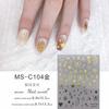 MEETSWEET Flor de luna nueva negro y blanco oro y plata estrella Luna adhesivo impermeable pegatinas para uñas pegatinas de uñas sueño