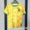 Venta al por mayor transfronteriza de camisetas de fútbol de edición especial brasileña, uniformes de entrenamiento de estilo antiguo (local y visitante), ropa deportiva transpirable de manga corta para verano
