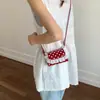 Bolso Cruzado de Encaje de Lunares para Niña 2025 Nuevo Mini Nicho Estilo Coreano Lindo Pequeño Aroma Bolso de Hombro para Niños