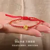 Pulsera de Oro Puro 999 Candado de la Suerte Flor de Loto con Cuentas de la Fortuna, Regalo para Mamá o Novia, Regalo de Vacaciones, Artículo Popular para Transmisiones en Vivo