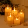 Luz Electrónica de Vela LED, Vela Recargable de Plástico con Parpadeo Simulado, Luz de Noche, Luz Ambiental para Fiesta, Luz de Accesorio Navideño