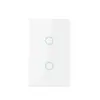 Interruptor de un toque estándar americano estándar australiano tipo 120 123 abierto interruptor sensor táctil puro panel de vidrio interruptor de luz