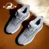 Botas de neve masculinas da marca Ram genuínas, novo produto de inverno, com fleece adicionado, espessadas para aquecimento, antiderrapantes, sapatos de algodão de cano alto, botas de algodão para exterior