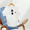 Camiseta de Algodón 100% Bordada de Abejita Moda de Verano para Hombre y Mujer Marca Top de Manga Corta Nuevo Top Bordado de Manga Corta para Pareja