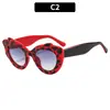 Moda Europea y Americana Nuevas Gafas de Sol Ojo de Gato, Elegantes y Versátiles de Moda Exageradas para Mujer, Protección UV, Gafas Estilo Ins