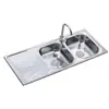 Fregadero de Acero Inoxidable 201 de Exportación, Fregadero de Cocina con Doble Función, Doble Tina 1200*600 con Tabla Reforzada