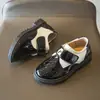 Nuevos Zapatos de Cuero para Niños de Primavera y Otoño Estilo Británico Negro Zapatos de Presentación para Estudiantes de Primaria Zapatos para Niños Zapatos de Presentación para Niñas Zapatos para Niños Medianos y Grandes