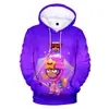 Comércio exterior Moda Primavera e Outono novo moletom impressão digital 3D masculino e feminino solto Esportes Uniforme de Baseball suéter moderno