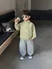 Q203 Ropa de Otoño para Niños Sudadera Nuevo Estilo Moda Fresca Infantil Capa Interior Ropa Exterior Top Ropa de Niño Capa Base Casual