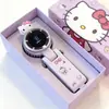 Ventilador de mão mini sem pás Hello Kitty fofo, desenho animado, menina, portátil, recarregável, mini ventilador silencioso, atacado