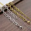 Cadena de Anillos Entrelazados de Acero Inoxidable con Junta Tórica Roscada de 7 mm Collar de Oro al Vacío de 18 Quilates Cadena de Combinación para Hombre Cadena Irregular Transfronteriza