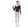 Novo Conjunto de Roupa de Yoga com Decote em V, Sensação de Pele Nua, Justo ao Corpo, Elástico, Cintura Alta, Levanta Bumbum, Conjunto de Fitness Versátil Casual, Personalizável