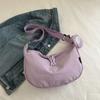 Atractiva Bolsa Bandolera Casual Texturizada de Color Sólido para Traslado al Trabajo 2025 Verano Nuevo Estilo Bolso Tote Bolso Dumpling a la Moda