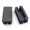 Tapón de tubo ranurado de 25*50 con abertura rectangular para tornillos, de acero inoxidable, para muebles, patas de sofá y mesa de plástico