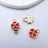 Hebilla Magnética Dorada de Alta Retención de Color Pulsera Collar Trébol de Cuatro Hojas de la Suerte Hebilla de Acabado Material para Joyería de Cuentas Hecha a Mano DIY