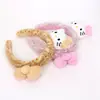 Diadema de Gato Gatito Estampado de Leopardo Linda Súper Linda Niña Felpa Pinza de Pelo de Ala Ancha Lavado de Cara Maquillaje Máscara Diadema Accesorios para el Cabello