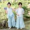 Trajes Hanfu de Recitación de Poesía para Niños, Trajes Tradicionales Chinos para Niñas, Atuendos para Actuaciones Corales, Trajes Tang de Jardín de Infancia para Actuaciones del 1 de Junio