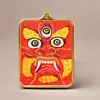 Colgante Thangka del Tíbet Zakilam Cuadrado Aleación de Acero de Titanio Oro Varios Patrones de Minerales Puede Elegir Directo de Fábrica