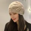 Gorro de Punto Hecho a Mano Nuevo para Mujer, Gorro Fino de Lana Calado para Primavera y Otoño, Gorro de Punto Holgado Artístico Retro