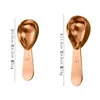 Colher Medidora em Formato de Coração Aço Inoxidável Colher Medidora de Grãos de Café Personalizável com Logo Transfronteiriço Colher Medidora para Assar 15ml 30ml Colher para Leite em Pó