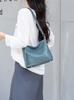 Piel de Vaca de Primera Capa con Textura Natural Bolso de Hombro Casual para Mujer Bolso Cruzado para Viajes Transfronterizos Simple de Cuero Genuino Suave para Mujer