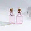 Nueva Casa de Muñecas Miniatura Creativa Mini Botella de Vidrio Transparente de Colores Colgante para Collar DIY Adornos Venta al por Mayor