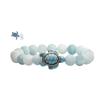 Amazon Explosiones Ágata Pino Blanco Polvo Cristal Pulsera Playa Orilla del Mar Tortuga Pulsera Sencilla Venta al por Mayor Transfronterizo