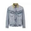 Chaqueta de mezclilla con retazos y cuello camisero estilo americano 2026 para hombre, marca de moda para primavera y otoño, chaqueta de trabajo deconstruida estilo granero