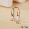 Pendientes de plata de ley S925 con tacón alto y perla natural, con gancho para la oreja, ligeros, de lujo, combinables, para mujer, diseño de nicho, venta al por mayor
